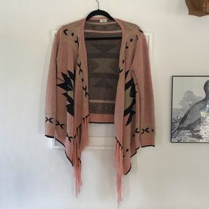 Cool pink poncho type sweater